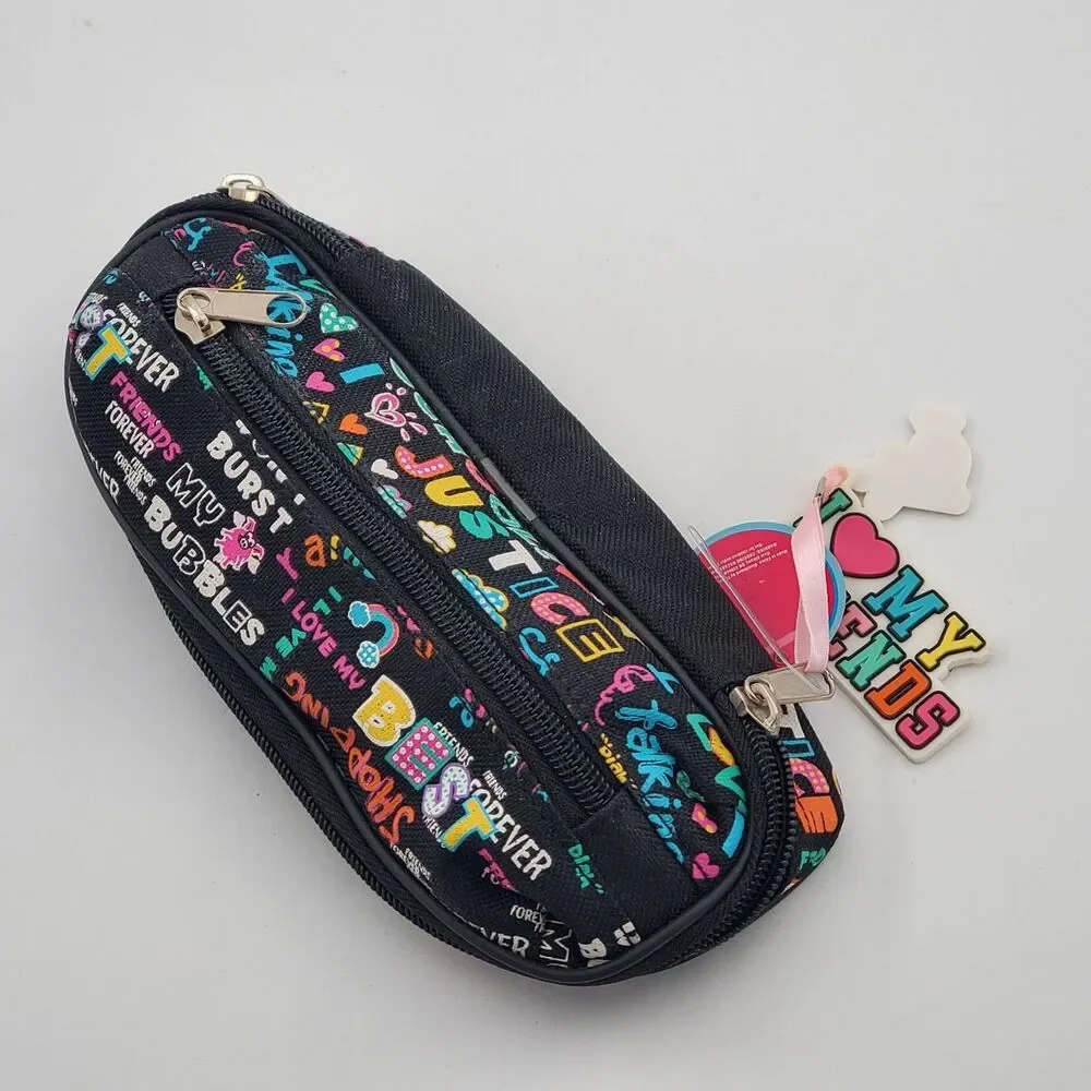 Justice 3pc Bobbie Monkey Set: Notebook, New Pencil Case & Zip Wallet